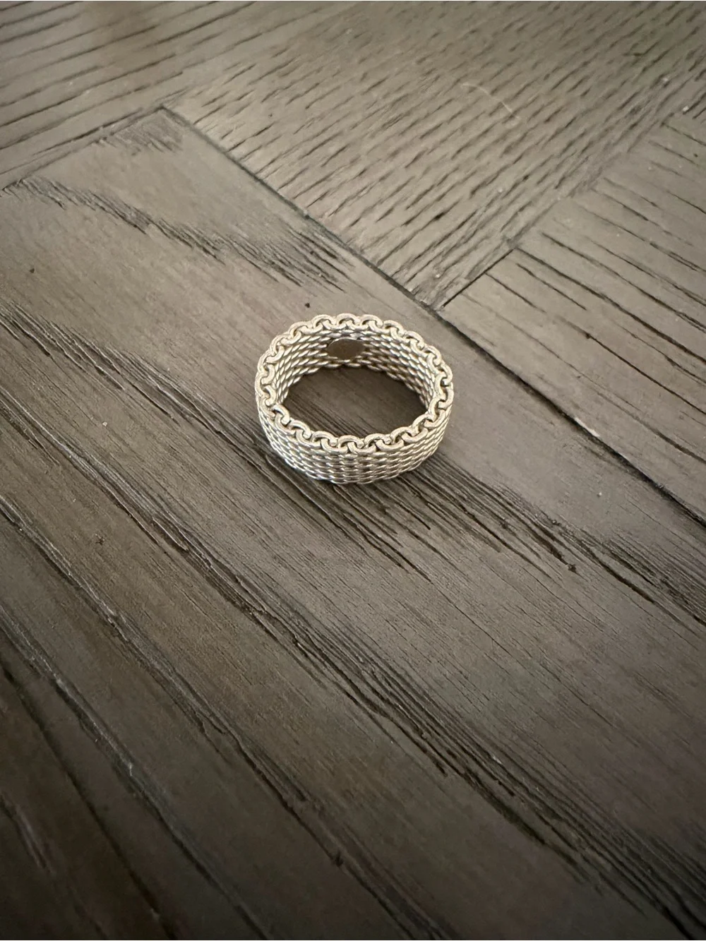 Tiffany & Co. Silver Mesh Band Ring